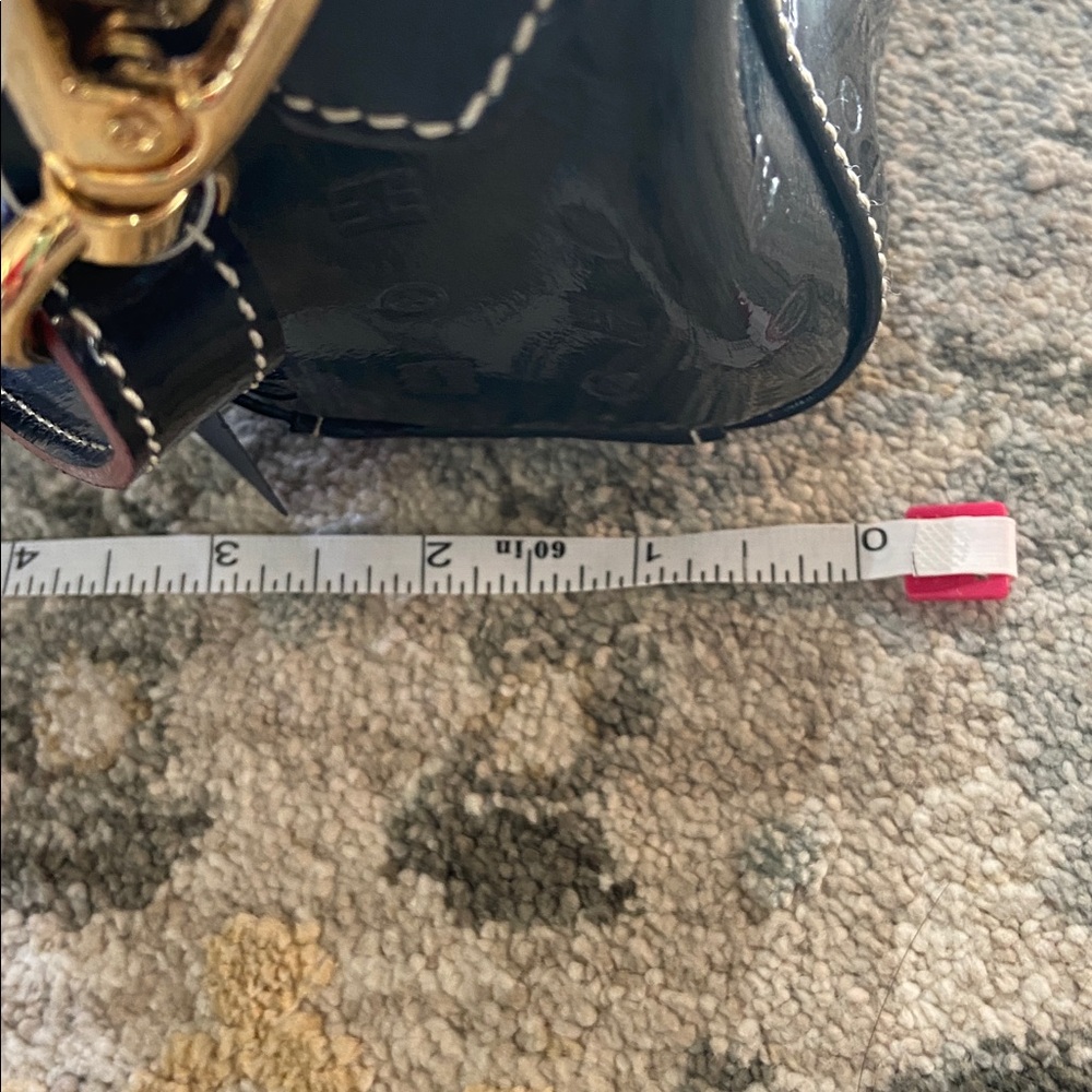 Arcadia Black Embossed Patent Leather Bag - Picture 11 of 14